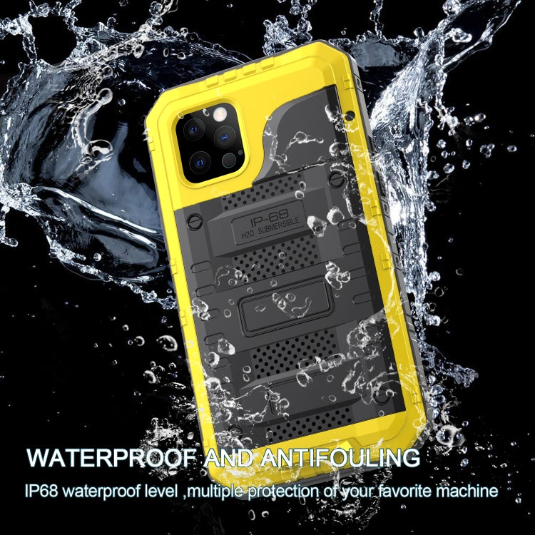 For iPhone 12 Pro Max Metal + Silicone Phone Case with Screen Protector