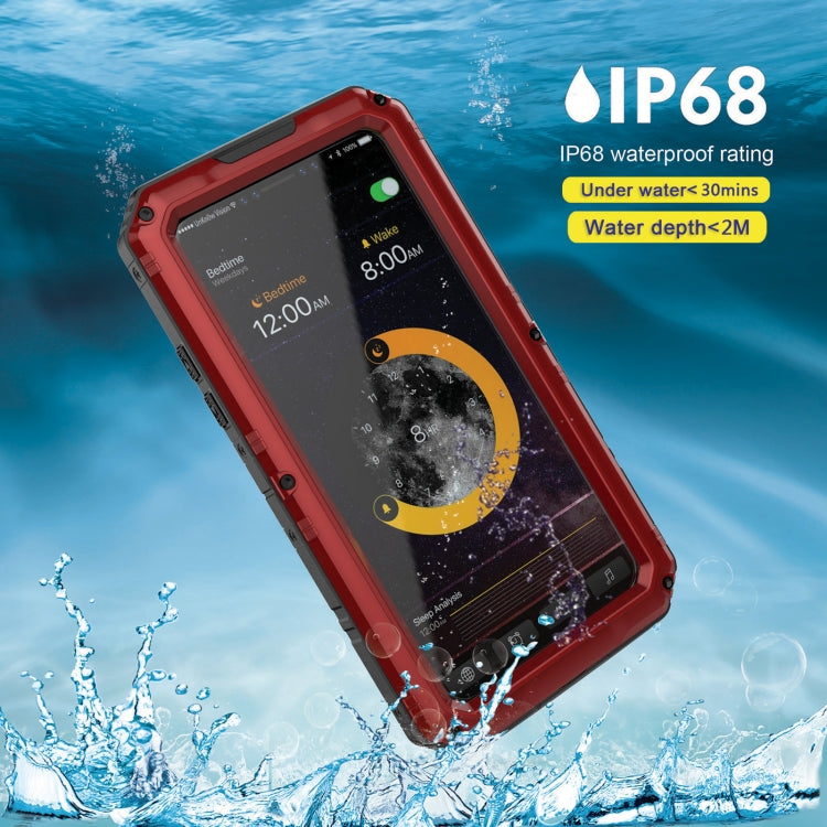 For iPhone X / XS Metal + Silicone Phone Case with Screen Protector