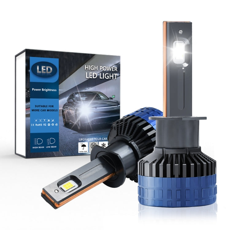 P10 1 Pair H1 6000K / 6000LM / 55W / DC10-32V IP68 Waterproof Car LED Headlight