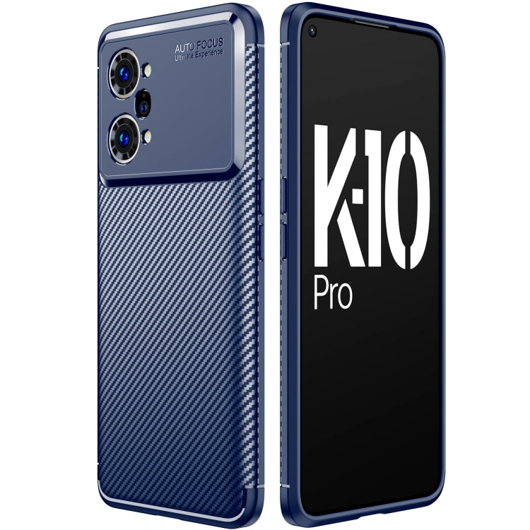 For OPPO K10 Pro Carbon Fiber Texture Shockproof TPU Case