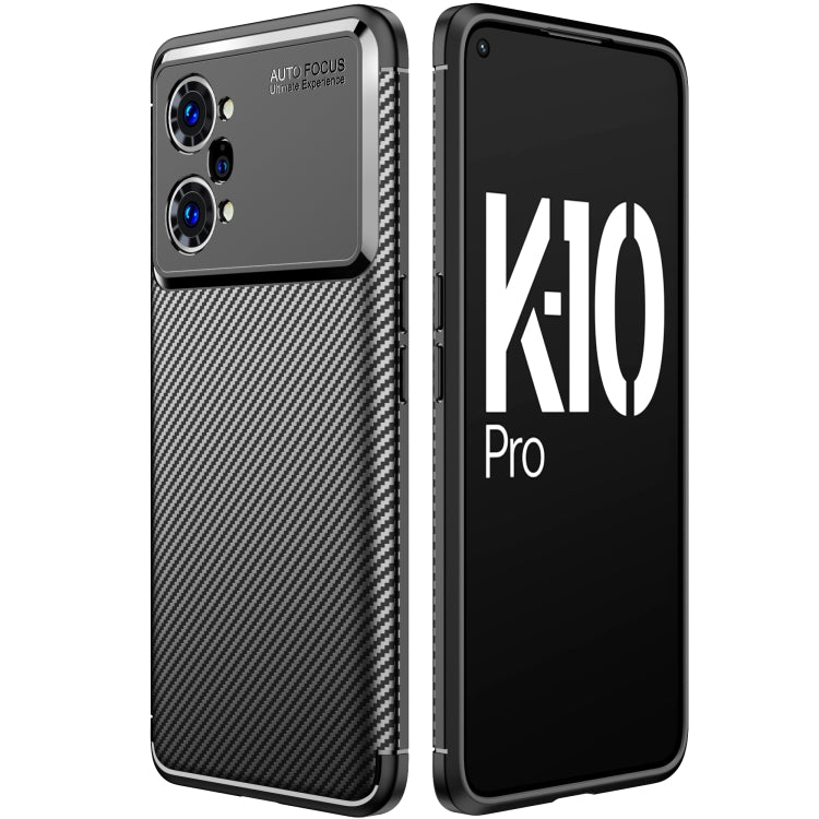 For OPPO K10 Pro Carbon Fiber Texture Shockproof TPU Case
