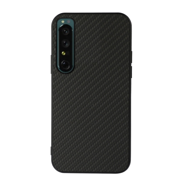 For Sony Xperia 1 IV Accurate Hole Carbon Fiber Texture Shockproof Case
