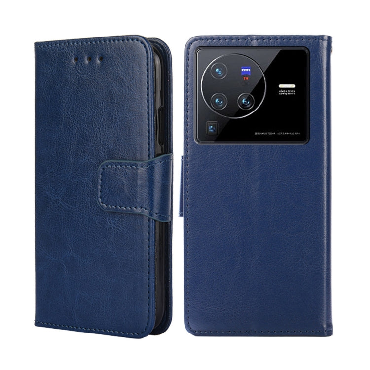 For vivo X80 Pro CN Version Crystal Texture Leather Phone Case