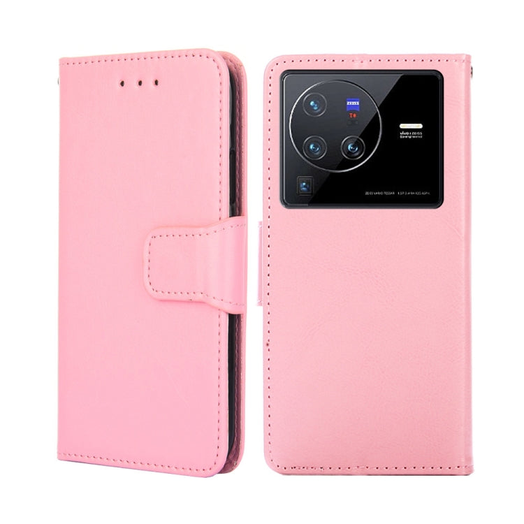 For vivo X80 Pro CN Version Crystal Texture Leather Phone Case