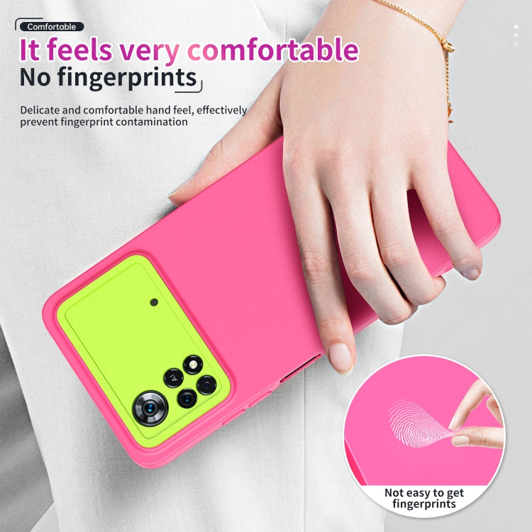 For Xiaomi Poco X4 Pro 5G Eagle Eye Lens Oily Feel Phone Protective Case