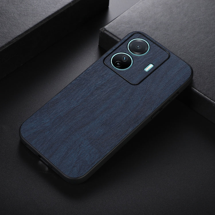 For vivo S15e Wood Texture PU Phone Case