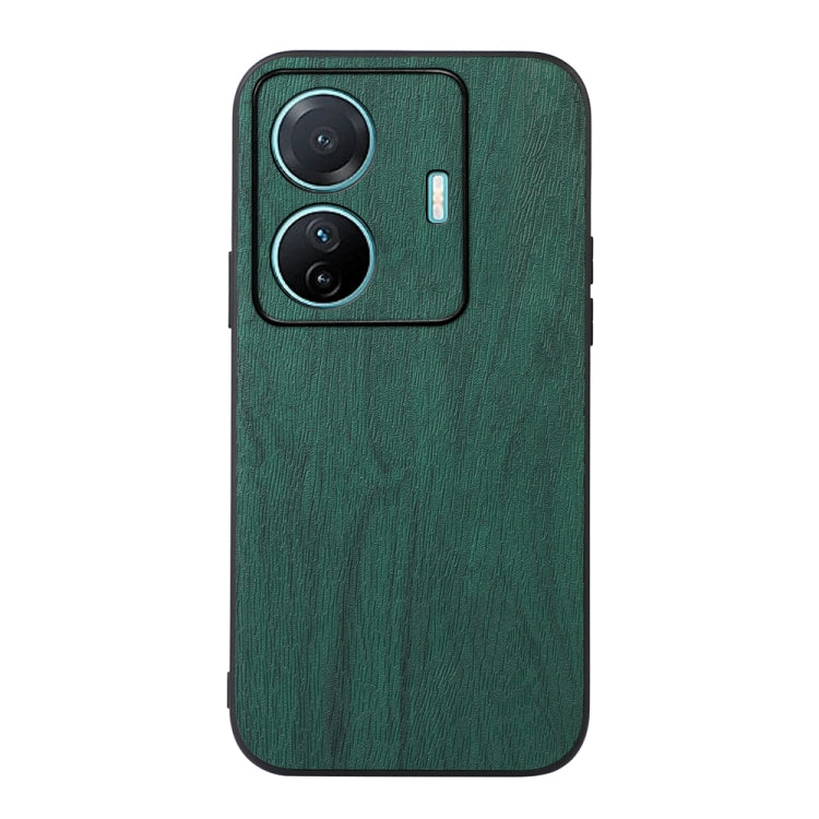 For vivo S15e Wood Texture PU Phone Case