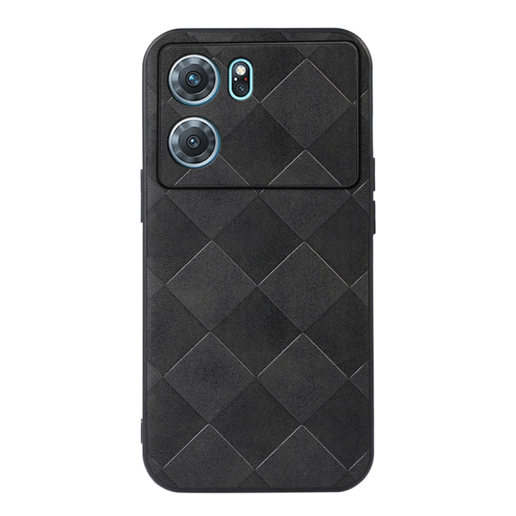 For OPPO K10 5G Weave Plaid PU Phone Case