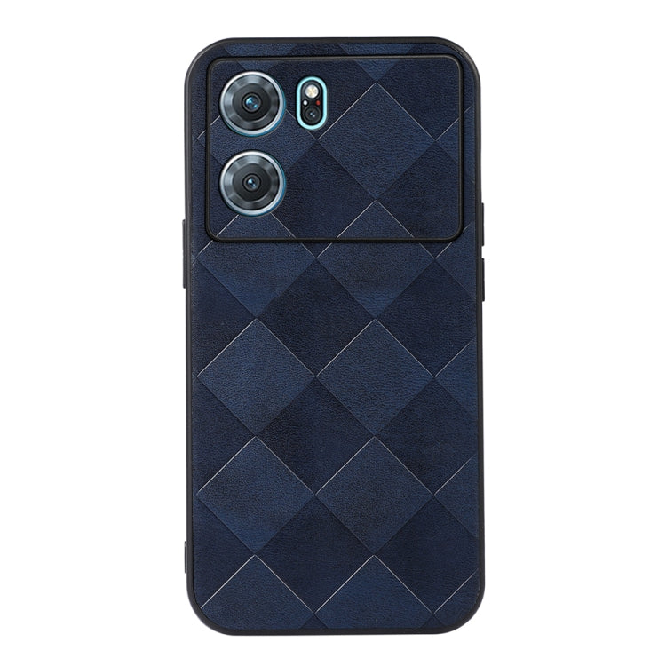 For OPPO K10 5G Weave Plaid PU Phone Case