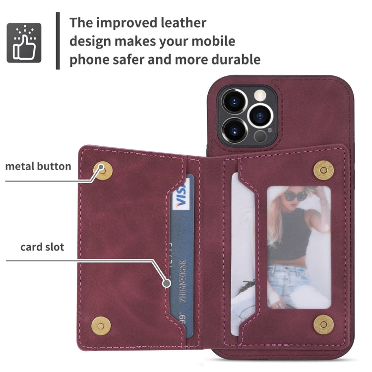 For iPhone 11 Pro Zipper Card Holder Phone Case