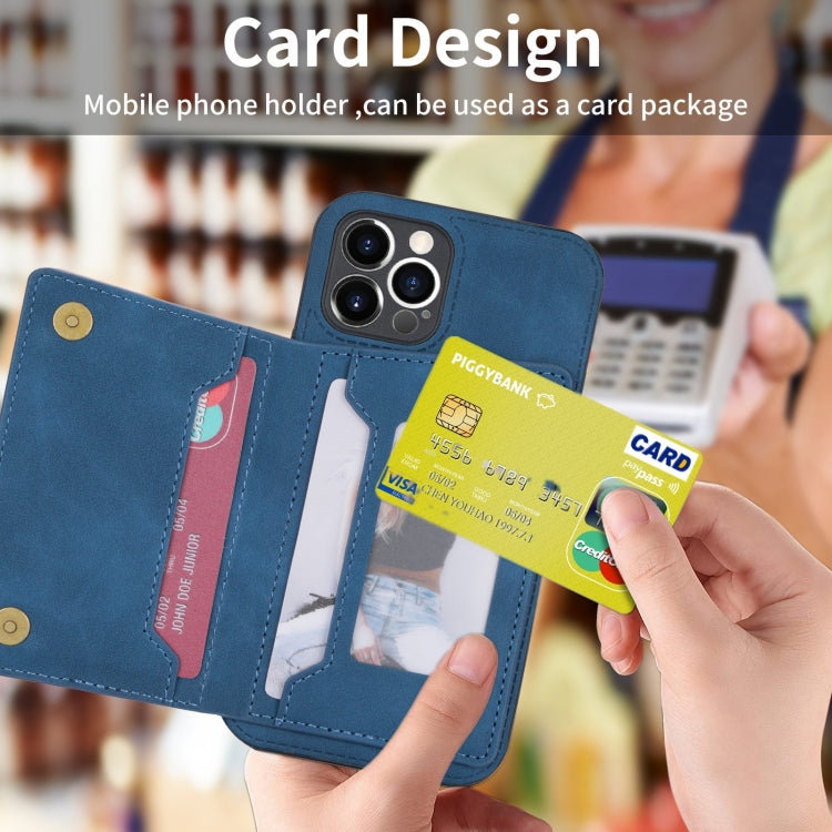 For iPhone 11 Pro Max Zipper Card Holder Phone Case