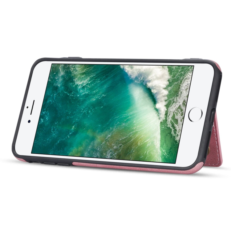 For iPhone SE 2022 / SE 2020 / 8 / 7 Zipper Card Holder Phone Case