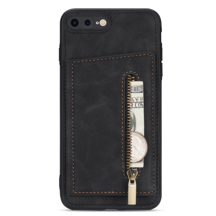 Zipper Card Holder Phone Case For iPhone 8 Plus / 7 Plus