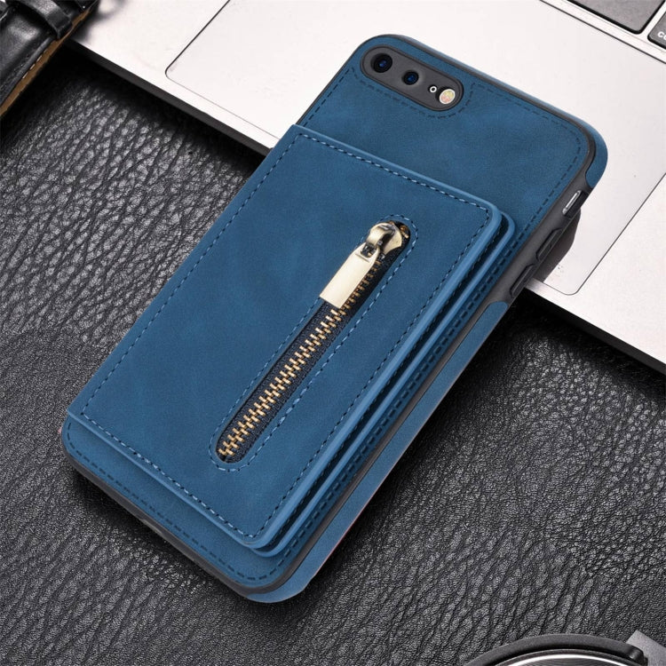 Zipper Card Holder Phone Case For iPhone 8 Plus / 7 Plus
