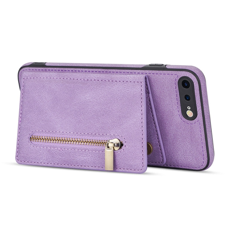 Zipper Card Holder Phone Case For iPhone 8 Plus / 7 Plus