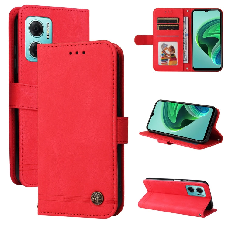 For Xiaomi Redmi Note 11E / 10 Prime+ 5G Skin Feel Life Tree Metal Button Leather Phone Case