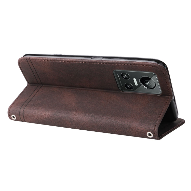 For OPPO Realme GT Neo3 Skin Feel Life Tree Metal Button Leather Phone Case