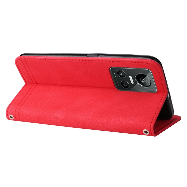 For OPPO Realme GT Neo3 Skin Feel Life Tree Metal Button Leather Phone Case