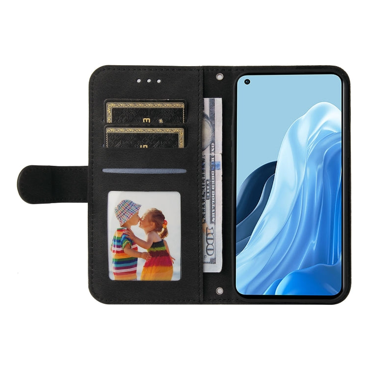 For OPPO Reno7 4G / F21 Pro 4G Skin Feel Life Tree Metal Button Leather Phone Case