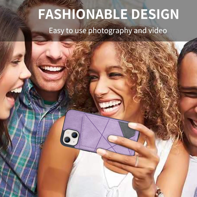 For iPhone 13 mini Line Card Holder Phone Case