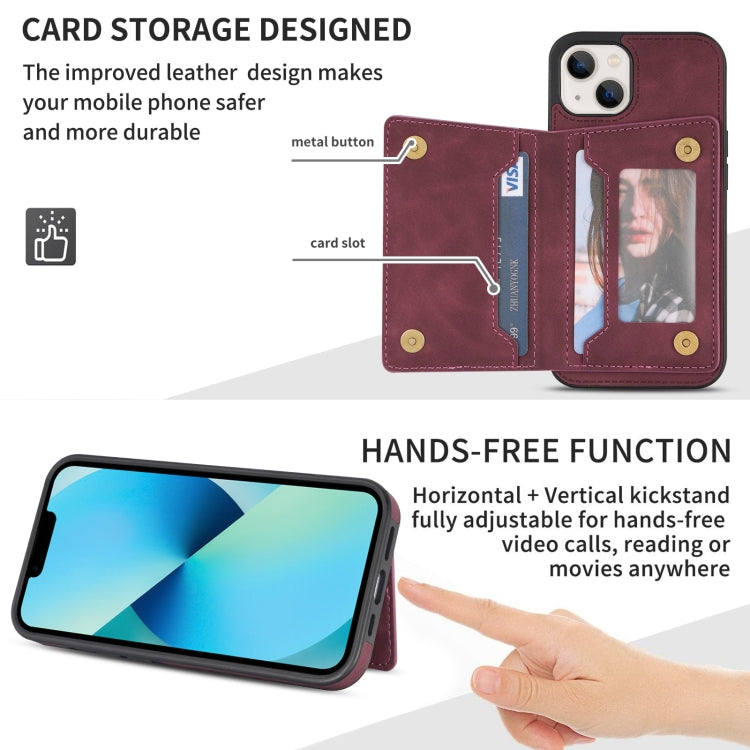 For iPhone 13 mini Line Card Holder Phone Case