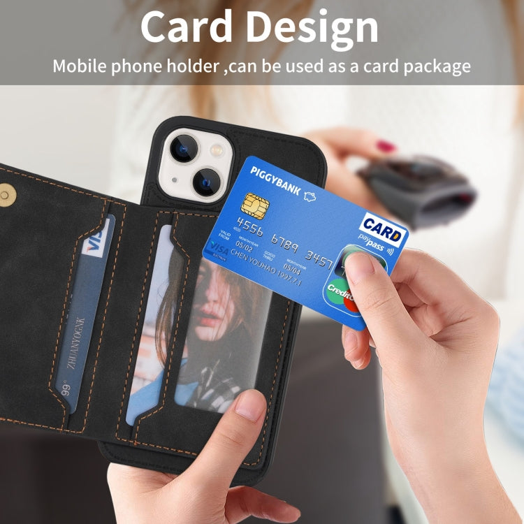 For iPhone 13 mini Line Card Holder Phone Case
