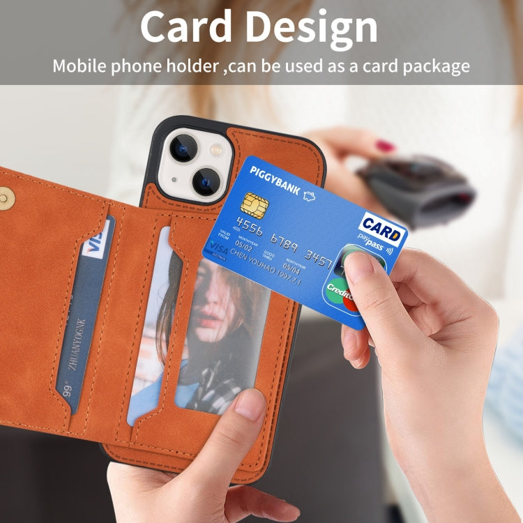 For iPhone 13 Line Card Holder Phone Case