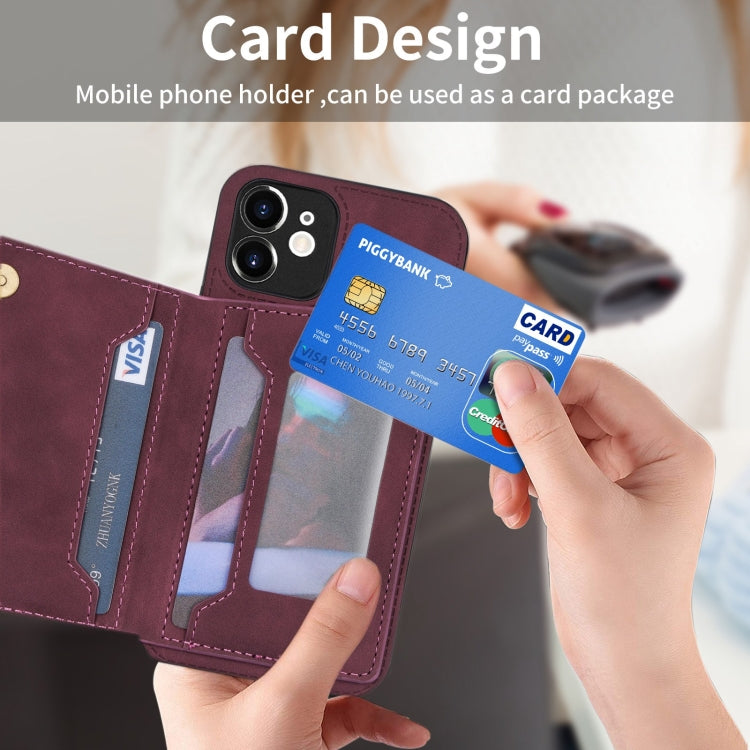 For iPhone 12 mini Line Card Holder Phone Case