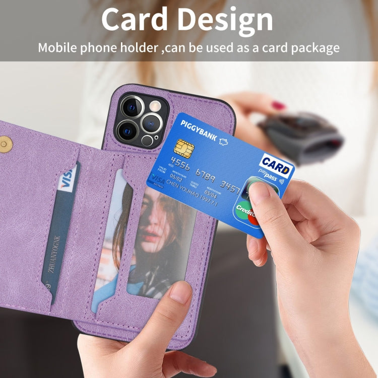 For iPhone 12 Pro Line Card Holder Phone Case