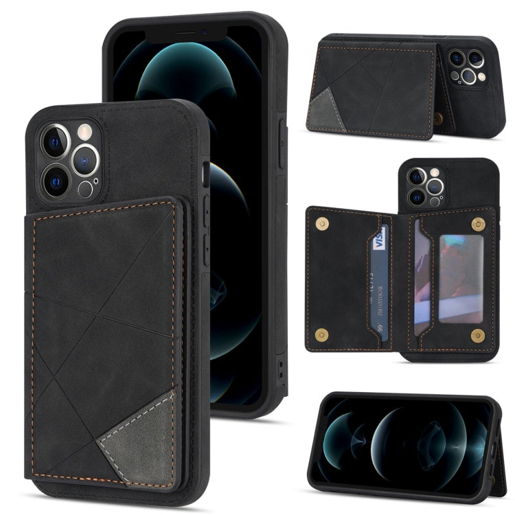For iPhone 12 Pro Line Card Holder Phone Case