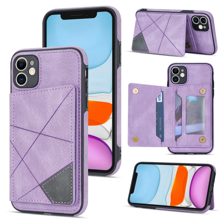 For iPhone 11 Line Card Holder Phone Case