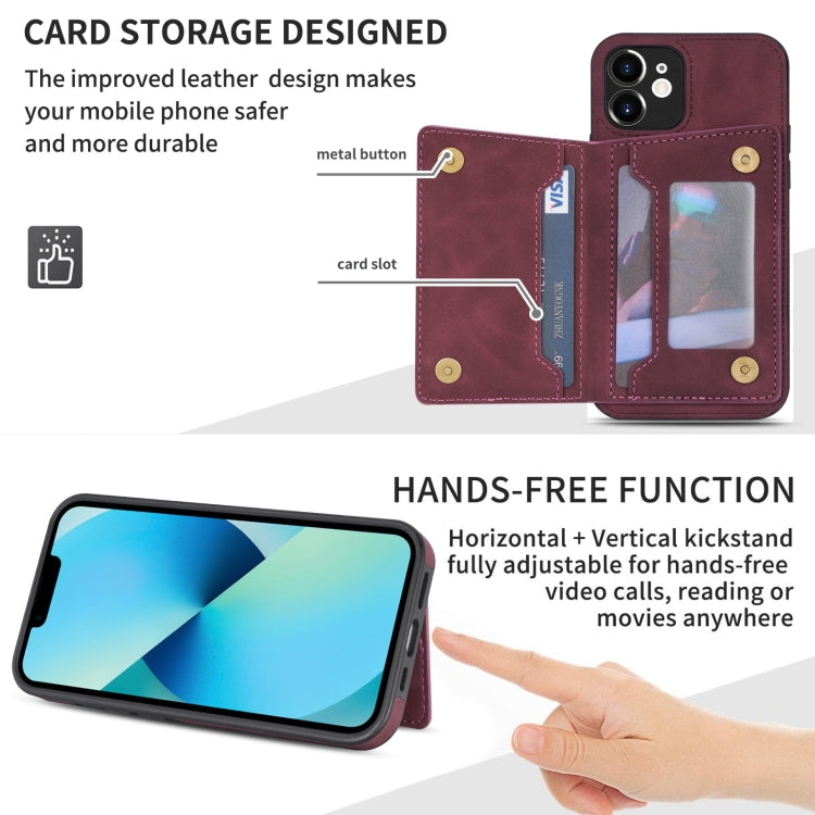 For iPhone 11 Line Card Holder Phone Case