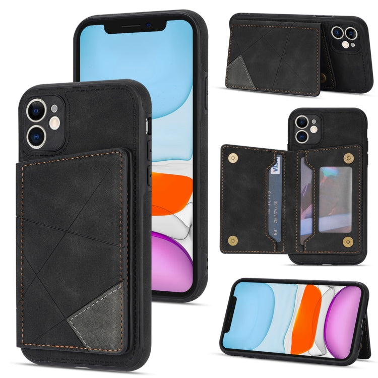 For iPhone 11 Line Card Holder Phone Case