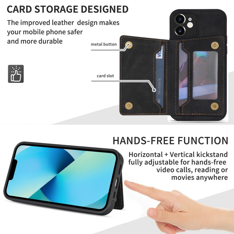 For iPhone 11 Line Card Holder Phone Case