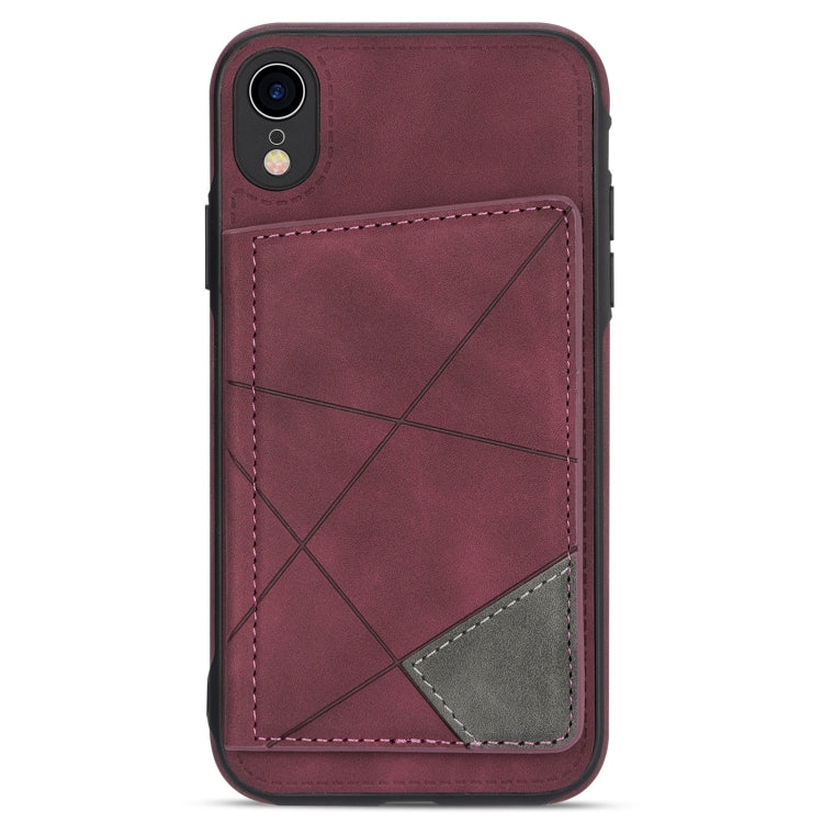 For iPhone XR Line Card Holder Phone Case