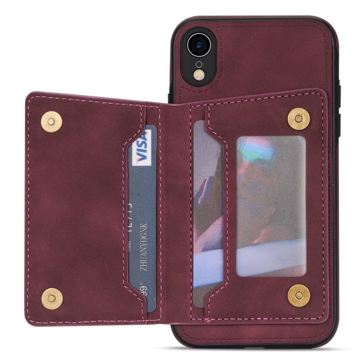 For iPhone XR Line Card Holder Phone Case