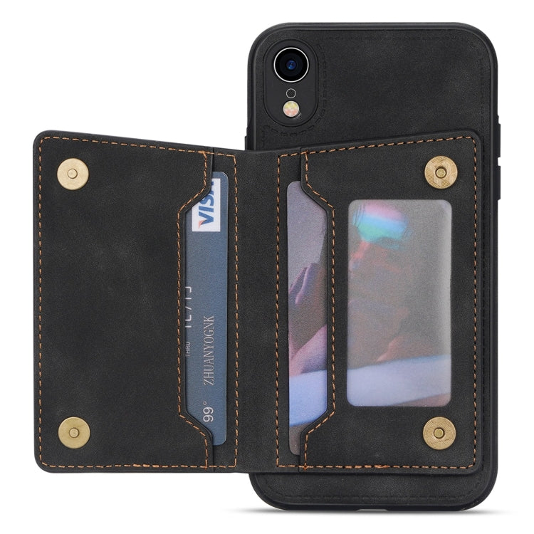 For iPhone XR Line Card Holder Phone Case