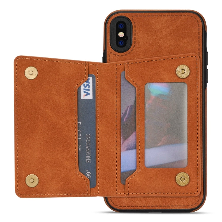 For iPhone XS Max Line Card Holder Phone Case