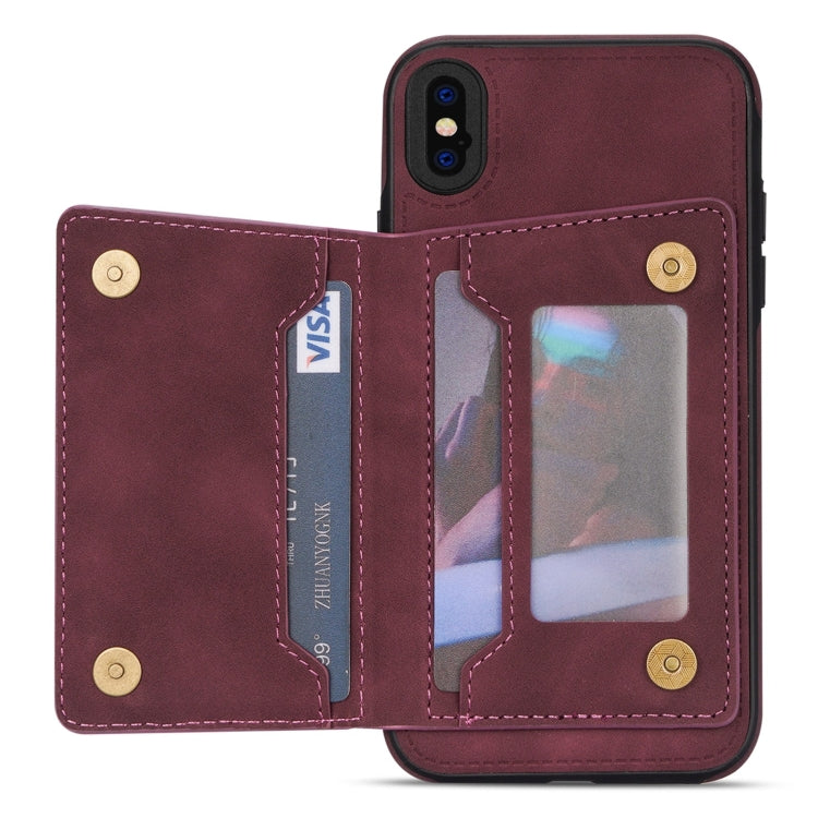 For iPhone XS Max Line Card Holder Phone Case