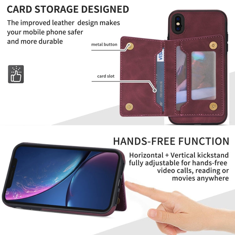 For iPhone XS Max Line Card Holder Phone Case