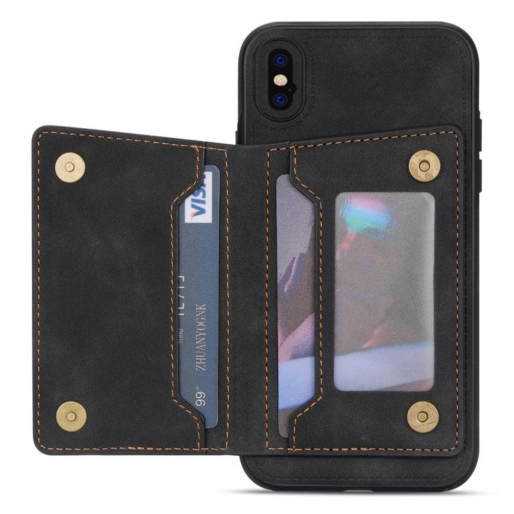 For iPhone XS Max Line Card Holder Phone Case
