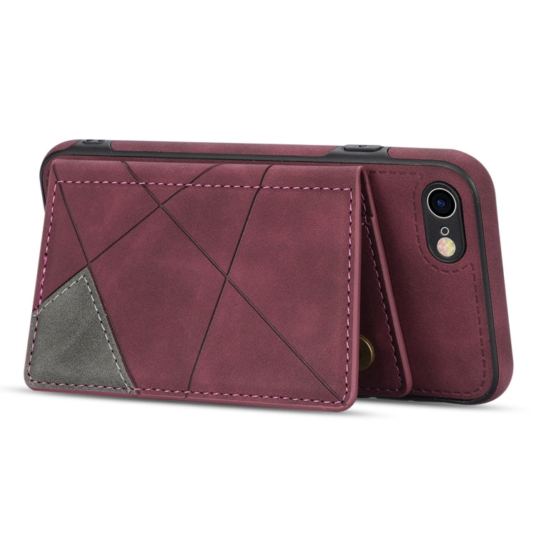 For iPhone SE 2022 / SE 2020 / 8 / 7 Line Card Holder Phone Case