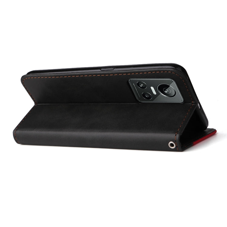 For OPPO Realme GT Neo3 Stitching-Color Horizontal Flip Leather Phone Case