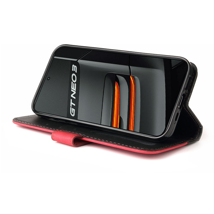 For OPPO Realme GT Neo3 Stitching-Color Horizontal Flip Leather Phone Case