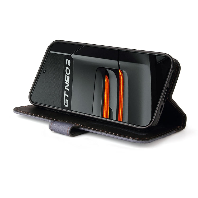 For OPPO Realme GT Neo3 Stitching-Color Horizontal Flip Leather Phone Case