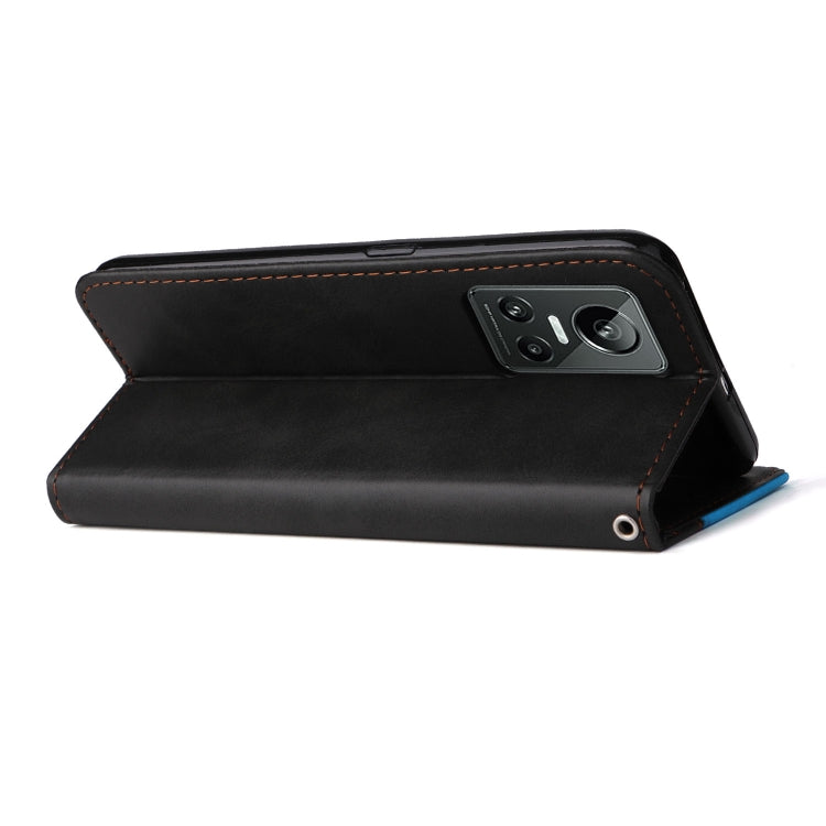 For OPPO Realme GT Neo3 Stitching-Color Horizontal Flip Leather Phone Case