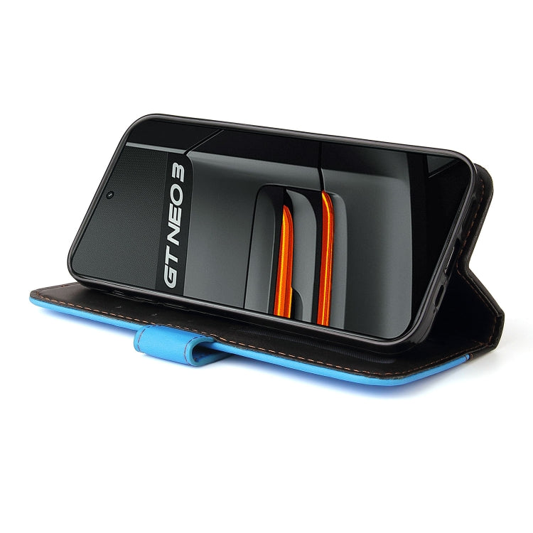 For OPPO Realme GT Neo3 Stitching-Color Horizontal Flip Leather Phone Case