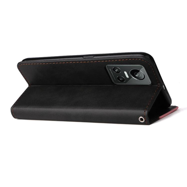 For OPPO Realme GT Neo3 Stitching-Color Horizontal Flip Leather Phone Case