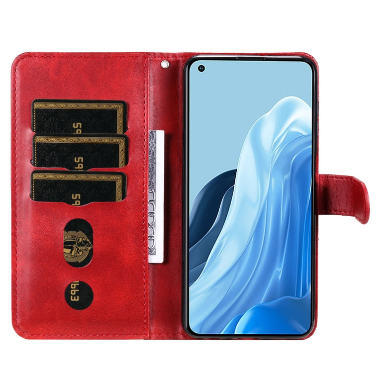 For OPPO Reno7 4G / F21 Pro 4G Calf Texture Zipper Leather Phone Case