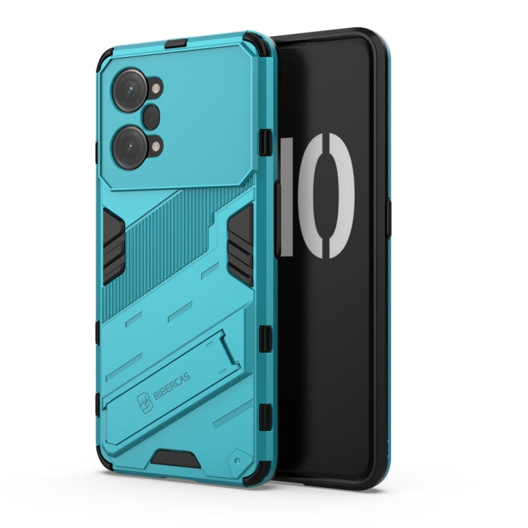 For OPPO K10 Pro 5G China Punk Armor 2 in 1 PC + TPU Shockproof Phone Case with Invisible Holder